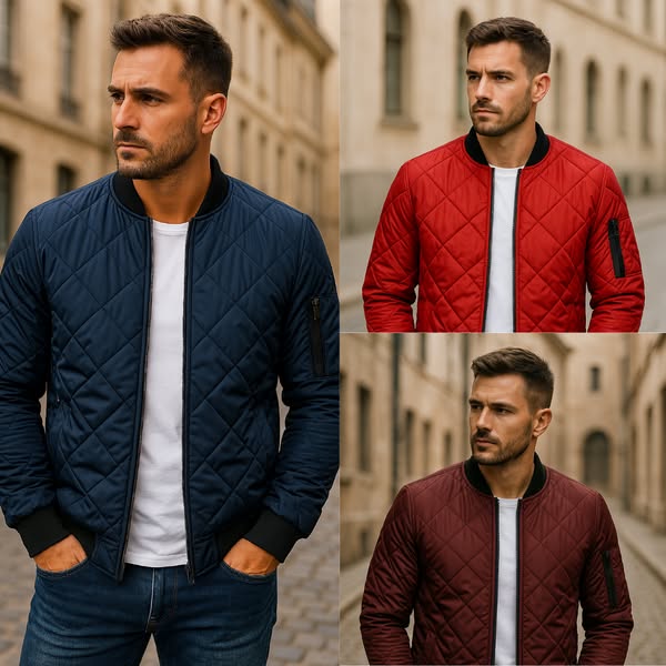 METRO | Quilted bomber jacket with zip pocket